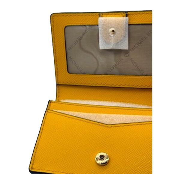 RETAIL $128 MICHAEL KORS JET SET Wallet*YELLOW*Beautiful Giftable*Multiple IDs - Picture 6 of 10